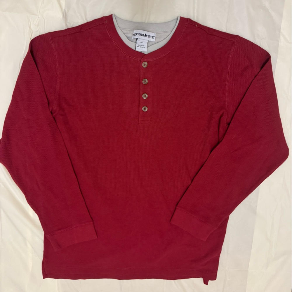 Men’s double layer waffle long sleeve tee